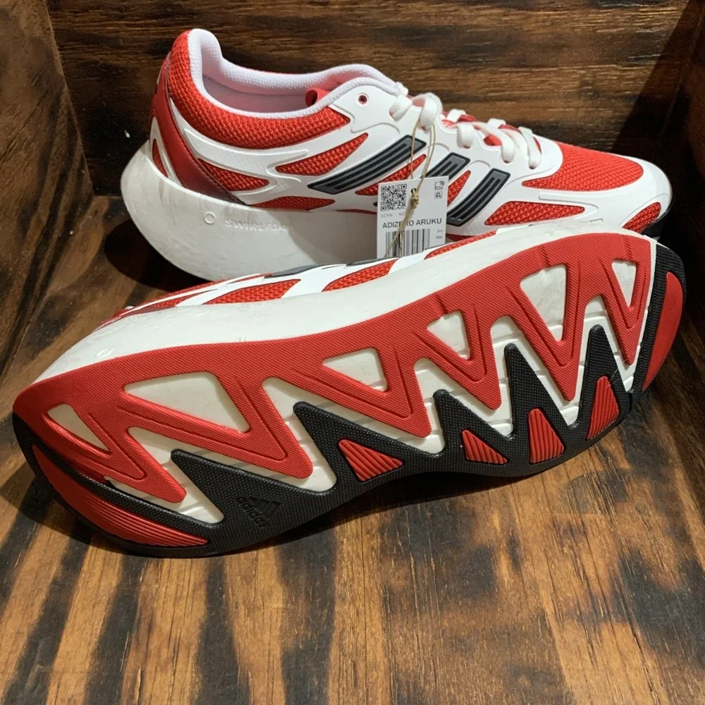 adidas Adizero Aruku Running Shoes Mens 10 White Pure‎ Ruby JI0308